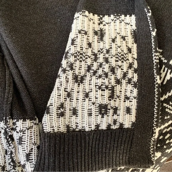 🏷️ Old Navy Border Stitch Geometric Open Front Cozy Cardigan S - Picture 10 of 10